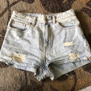 High waisted Jean shorts